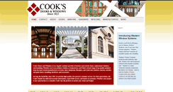 Desktop Screenshot of cooksdoorsandwindows.com