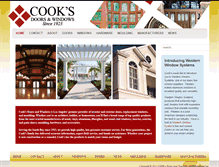 Tablet Screenshot of cooksdoorsandwindows.com